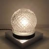 lampe chic luxe hillebrand globe verre pics socle chrome