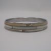 bracelet rond laiton metal couleur argent et nacre