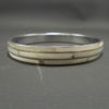 bracelet rond laiton metal couleur argent et nacre