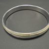 bracelet rond laiton metal couleur argent et nacre