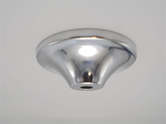 rosace cloche cache fixation suspension lustre cloche metal chrome piece detachee luminaires