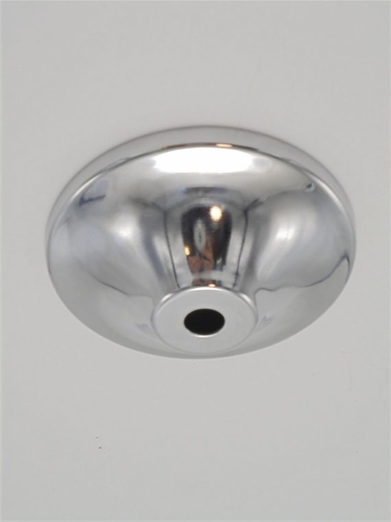 rosace cloche cache fixation suspension lustre cloche metal chrome piece detachee luminaires