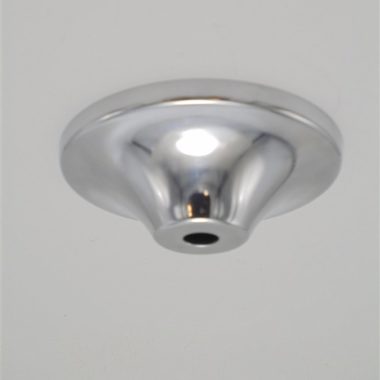 rosace cloche cache fixation suspension lustre cloche metal chrome piece detachee luminaires