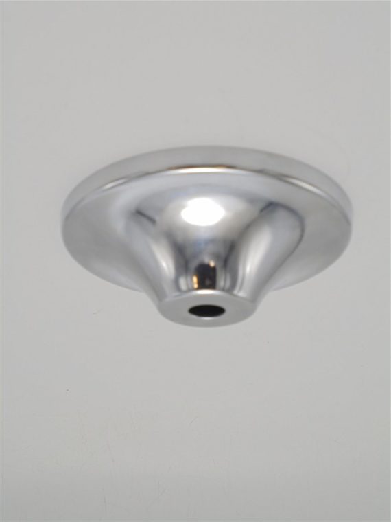 rosace cloche cache fixation suspension lustre cloche metal chrome piece detachee luminaires