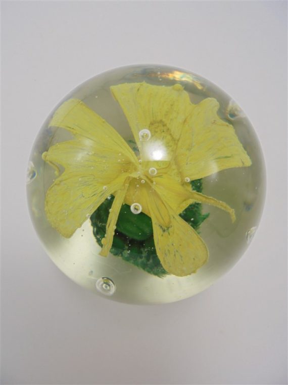 boule sulfure fleur jaune presse papier