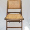 chaise pliante vintage cannage et bois