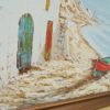 Tableau - Village bord de mer - signé Puig