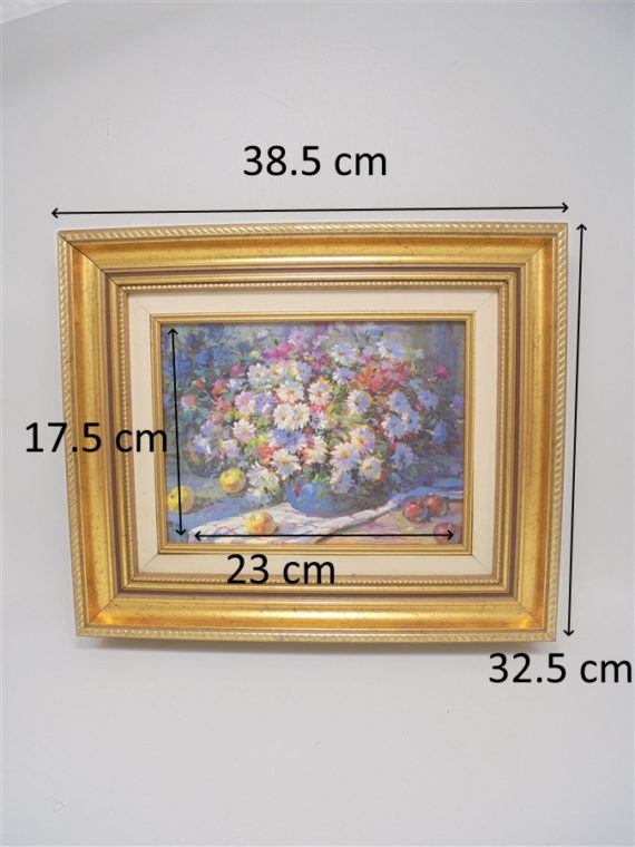 Peinture sur toile signée Jackson - Bouquet de fleurs