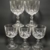 5 verres a pied en cristal