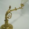 ancienne lampe en bronze dore bras etirable tulipe en verre