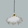 ancienne suspension en opaline luminaire vintage