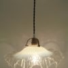 ancienne suspension en opaline luminaire vintage