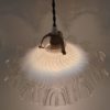 ancienne suspension en opaline luminaire vintage