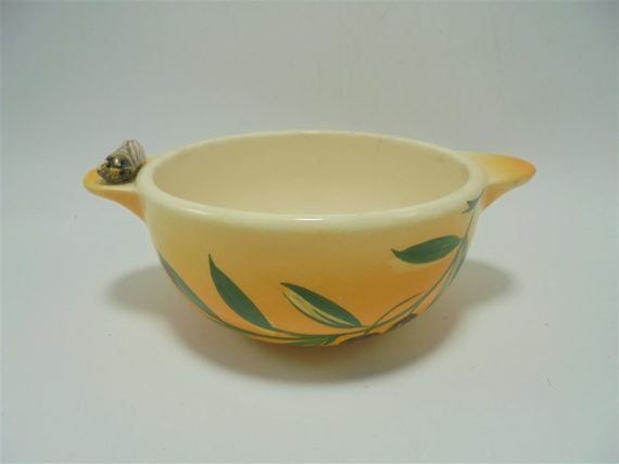 bol a olives ceramique decor provencal jaune branche olivier cigale sur oreille