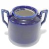 pot ceramique emaillee bleu roi art deco