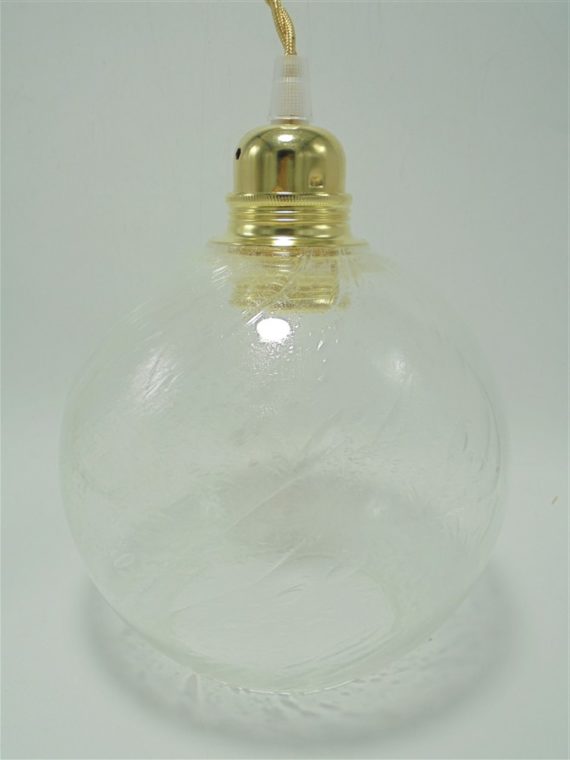 suspension globe en verre bulle