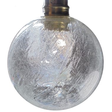 suspension globe en verre bulle