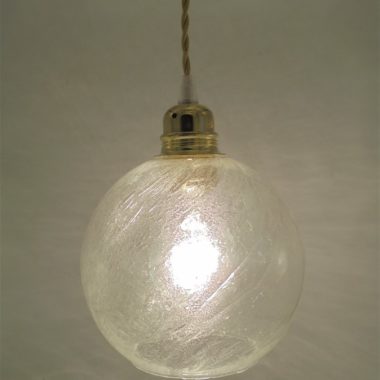 suspension globe en verre bulle