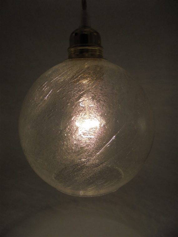 suspension globe en verre bulle