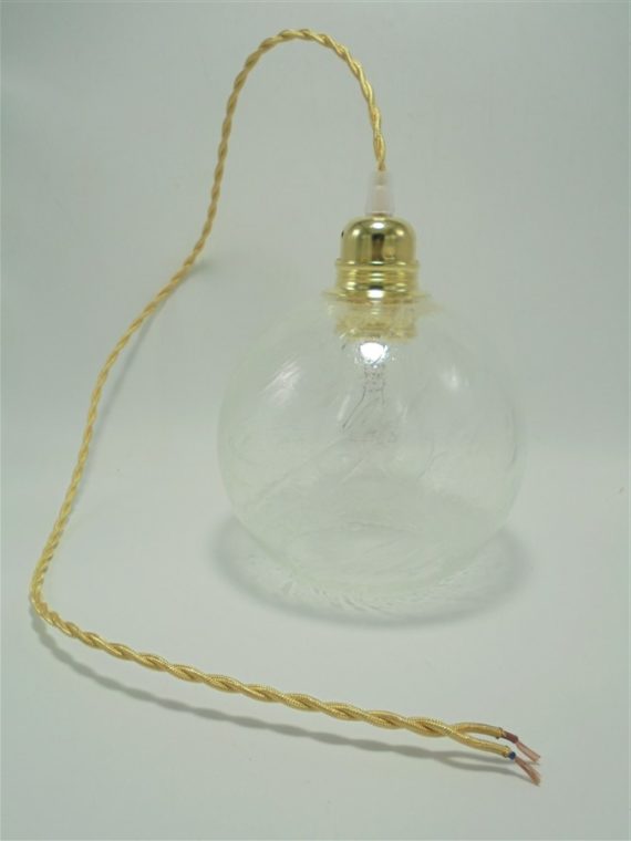 suspension globe en verre bulle