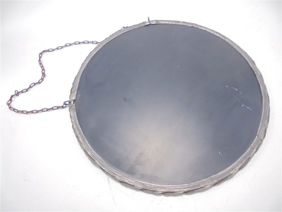 petit miroir rond avec chainette style barbier