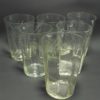 anciens gobelets en verre cisele decor floral verres a eau sirop