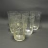 anciens gobelets en verre cisele decor floral verres a eau sirop