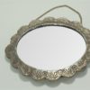 petit miroir turc ottoman miroir de sultan ovale a suspendre en argent repousse