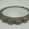 petit miroir turc ottoman miroir de sultan ovale a suspendre en argent repousse