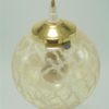 suspension globe vintage verre or effet givre