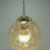 suspension globe vintage verre or effet givre