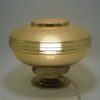 ancienne lampe art deco globe en verre granite jaune et or socle en laiton