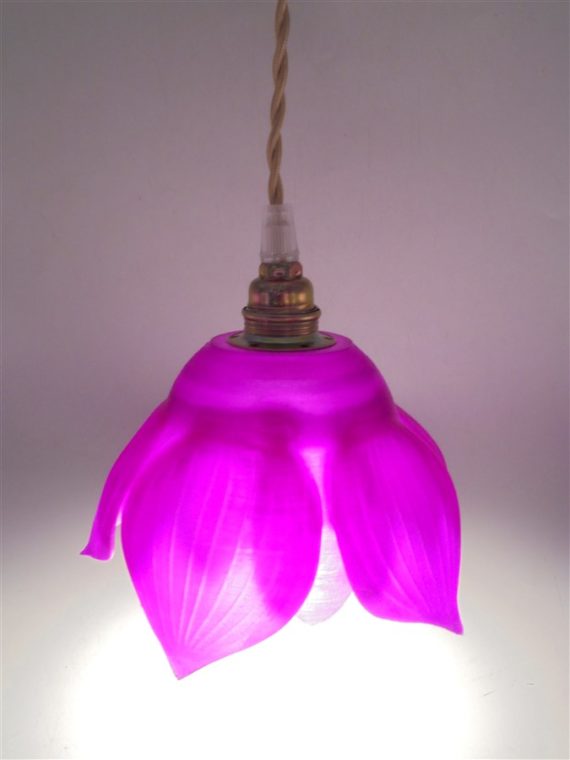 lampe baladeuse fleur fuchsia impression 3D rose