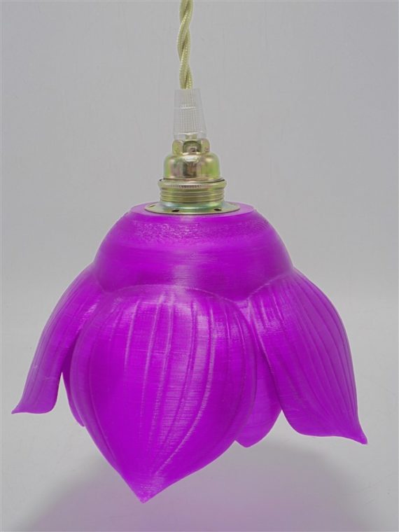 lampe baladeuse fleur fuchsia impression 3D rose