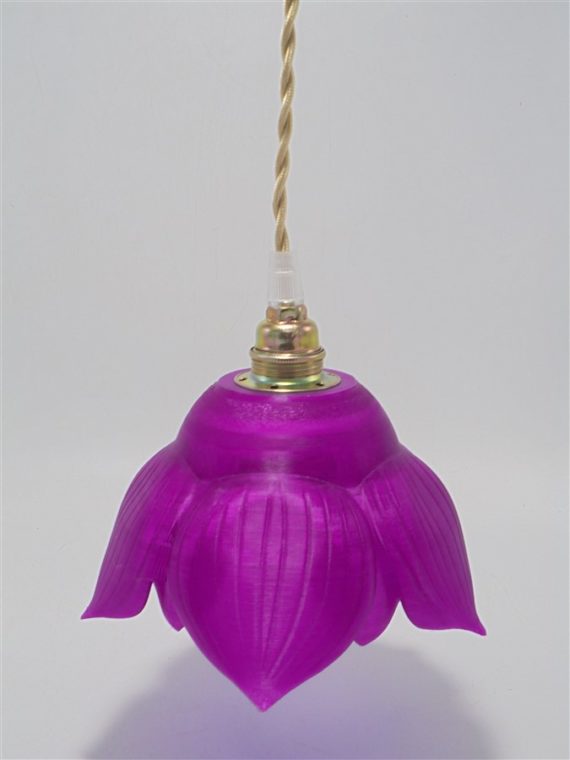 lampe baladeuse fleur fuchsia impression 3D rose