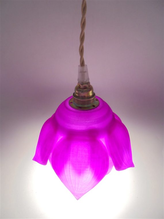 lampe baladeuse fleur fuchsia impression 3D rose