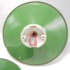 paire d appliques en tole emaillee verte