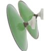 paire d appliques en tole emaillee verte