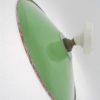 paire d appliques en tole emaillee verte