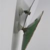 paire d appliques en tole emaillee verte