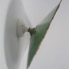 paire d appliques en tole emaillee verte