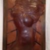 grand tableau en cuir femme nue en relief