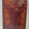 grand tableau en cuir femme nue en relief