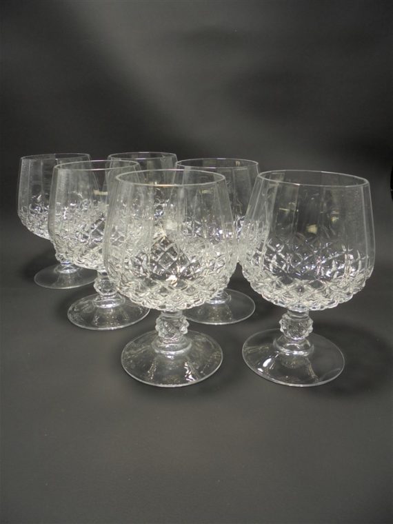 6 verres a cognac en cristal