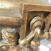 grand pied de lampe en bois dore style louis XIV