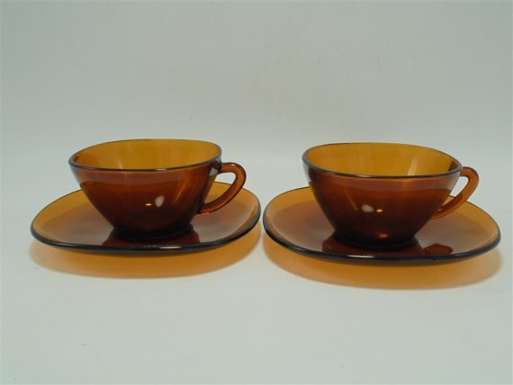 duo de tasses vintage vereco
