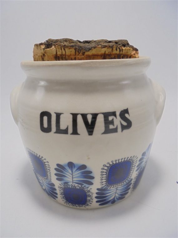 pot a olives vintage en gres