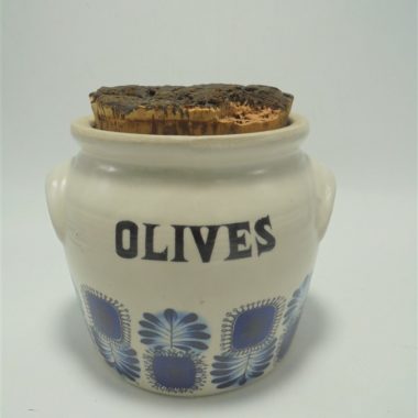 pot a olives vintage en gres