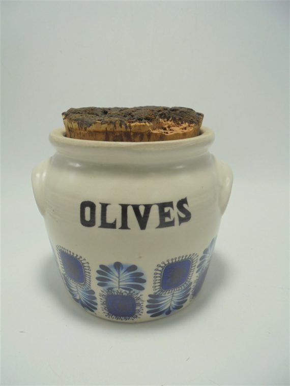 pot a olives vintage en gres