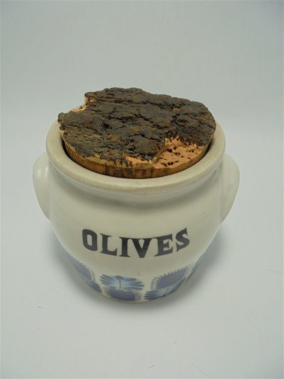 pot a olives vintage en gres